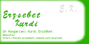 erzsebet kurdi business card