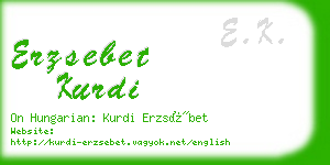 erzsebet kurdi business card